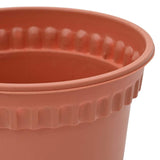 Round Flower Pot 6 pcs Brick Red Ã˜ 12.5 x 10 cm Plastic