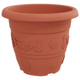 Round Flower Pot 6 pcs Brick Red Ø 34 x 28 cm Plastic