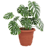 Round Flower Pot 6 pcs Brick Red Ø 34 x 28 cm Plastic