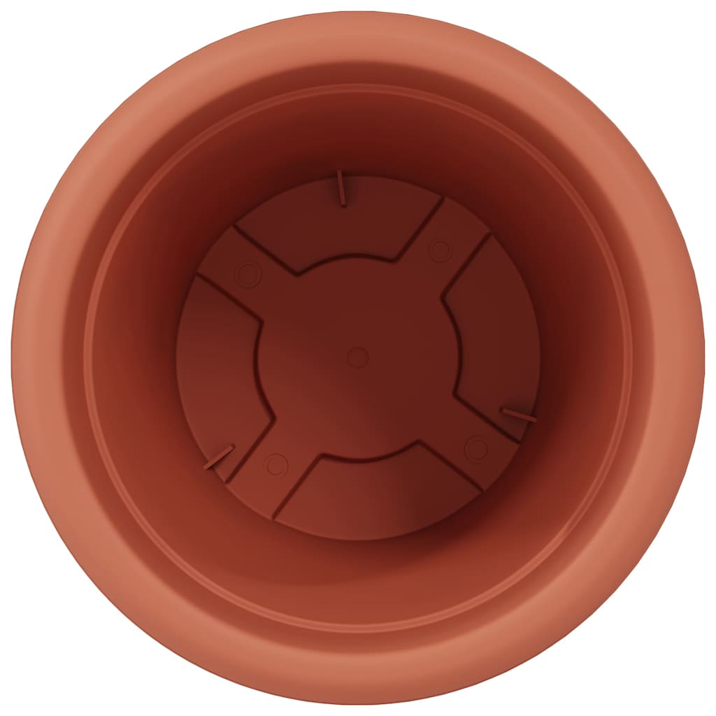 Round Flower Pot 6 pcs Brick Red Ø 34 x 28 cm Plastic