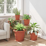 Round Flower Pot 6 pcs Brick Red Ø 39 x 32 cm Plastic