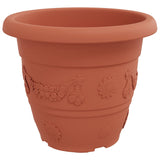 Round Flower Pot 6 pcs Brick Red Ø 39 x 32 cm Plastic