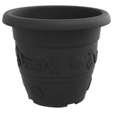 Round Flower Pot 6 pcs Black Ø 34 x 28 cm Plastic
