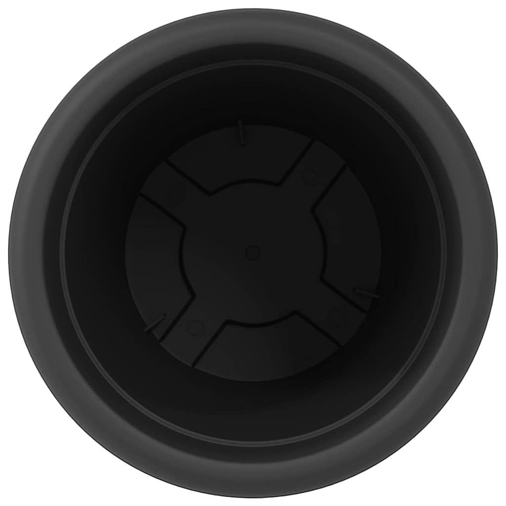 Round Flower Pot 6 pcs Black Ø 34 x 28 cm Plastic