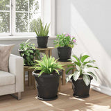 Round Flower Pot 6 pcs Black Ø 39 x 32 cm Plastic