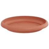 Round Flower Tray 6 pcs Brick Red Ø 14 x 2 cm Plastic