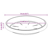 Round Flower Tray 6 pcs Brick Red Ø 14 x 2 cm Plastic