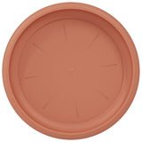 Round Flower Tray 6 pcs Brick Red Ø 14 x 2 cm Plastic