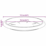 Round Flower Tray 6 pcs Brick Red Ø 17.5 x 2 cm Plastic