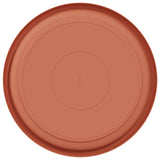 Round Flower Tray 6 pcs Brick Red Ø 19 x 2 cm Plastic