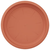Round Flower Tray 6 pcs Brick Red Ø 21.5 x 2.5 cm Plastic