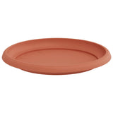 Round Flower Tray 6 pcs Brick Red Ø 23.5 x 2.5 cm Plastic