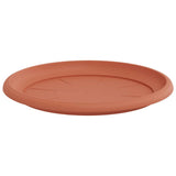 Round Flower Tray 6 pcs Brick Red Ø 27 x 2.5 cm Plastic