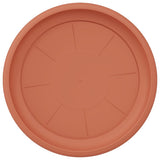 Round Flower Tray 6 pcs Brick Red Ø 27 x 2.5 cm Plastic