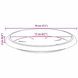 Round Flower Tray 6 pcs Black Ø 19 x 2 cm Plastic