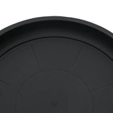 Round Flower Tray 6 pcs Black Ø 23.5 x 2.5 cm Plastic