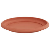 Round Flower Tray 24 pcs Brick Red Ø 17.5 x 2 cm Plastic