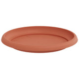 Round Flower Tray 24 pcs Brick Red Ø 21.5 x 2.5 cm Plastic