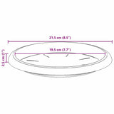 Round Flower Tray 24 pcs Brick Red Ø 21.5 x 2.5 cm Plastic