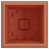 Square Flower Pot 6 pcs Brick Red 23 x 23 x 17.5 cm Plastic