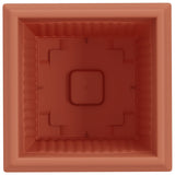 Square Flower Pot 6 pcs Brick Red 33 x 33 x 26 cm Plastic