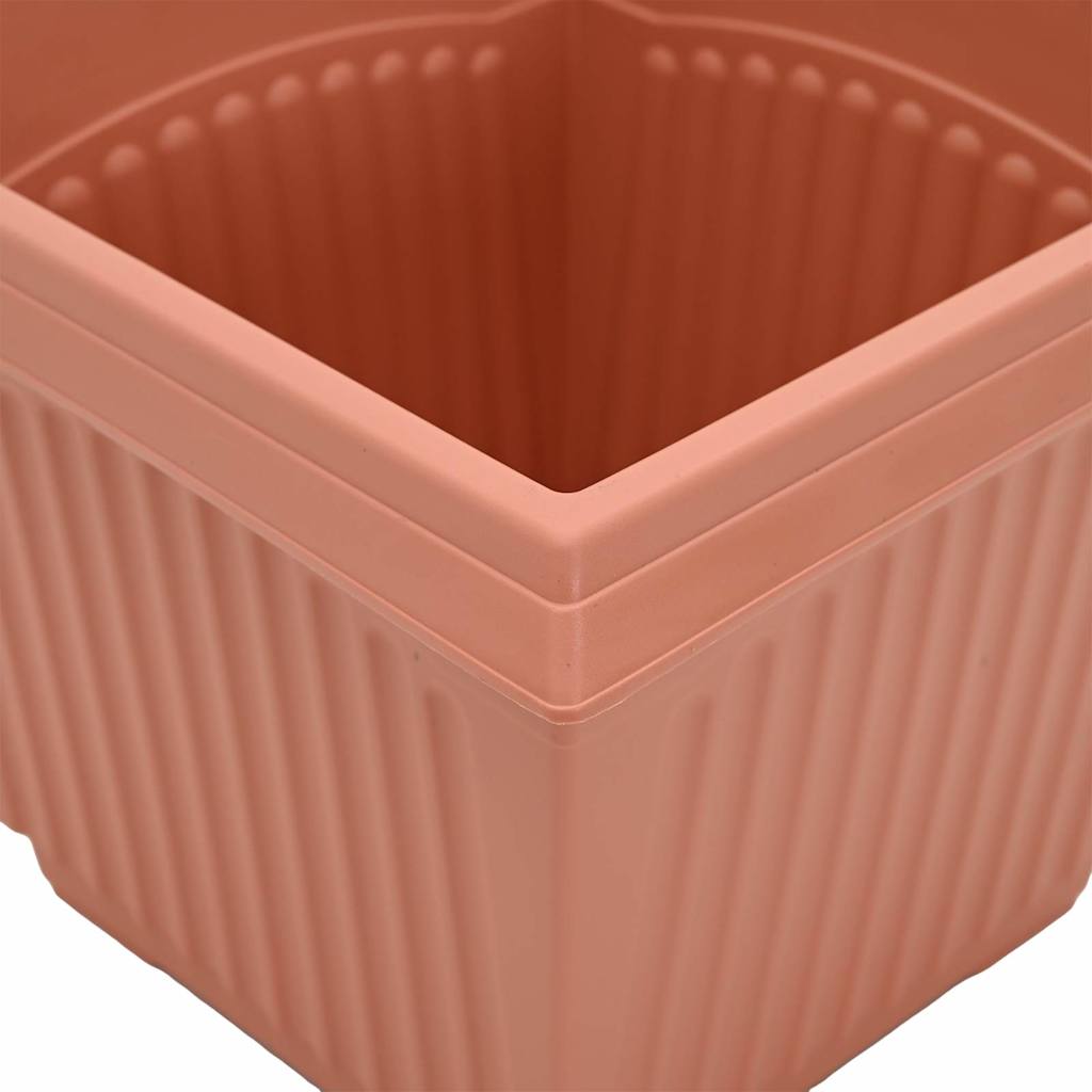 Square Flower Pot 6 pcs Brick Red 38 x 38 x 30 cm Plastic
