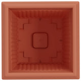 Square Flower Pot 6 pcs Brick Red 38 x 38 x 30 cm Plastic