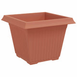 Square Flower Pot 6 pcs Brick Red 43 x 43 x 33.5 cm Plastic