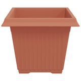 Square Flower Pot 6 pcs Brick Red 43 x 43 x 33.5 cm Plastic