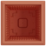 Square Flower Pot 6 pcs Brick Red 43 x 43 x 33.5 cm Plastic