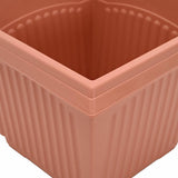 Square Flower Pot 24 pcs Brick Red 38 x 38 x 30 cm Plastic
