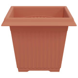 Square Flower Pot 24 pcs Brick Red 38 x 38 x 30 cm Plastic