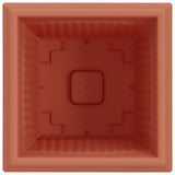 Square Flower Pot 24 pcs Brick Red 38 x 38 x 30 cm Plastic