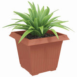 Square Flower Pot 24 pcs Brick Red 43 x 43 x 33.5 cm Plastic