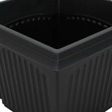 Square Flower Pot 24 pcs Black 16 x 16 x 14 cm Plastic