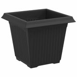 Square Flower Pot 24 pcs Black 16 x 16 x 14 cm Plastic