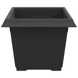 Square Flower Pot 24 pcs Black 23 x 23 x 17.5 cm Plastic