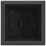 Square Flower Pot 24 pcs Black 28.5 x 28.5 x 22 cm Plastic