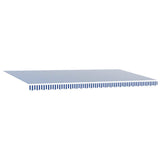 Retractable Awning Blue and white 6 x 3 m Fabric and metal
