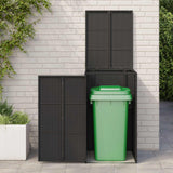 Box Garbage Bin Box Black 65 x 80 x 115 cm Polyethylene