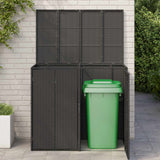 Box Garbage Bin Box 2 pcs Black 130 x 80 x 115 cm Polyethylene