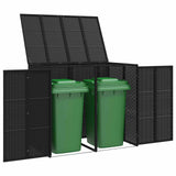 Box Garbage Bin Box 2 pcs Black 130 x 80 x 115 cm Polyethylene