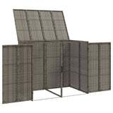 Box Garbage Bin Box 2 pcs Grey 130 x 80 x 115 cm Polyethylene