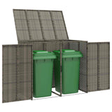 Box Garbage Bin Box 2 pcs Grey 130 x 80 x 115 cm Polyethylene