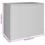 Box Garbage Bin Box 2 pcs Grey 130 x 80 x 115 cm Polyethylene