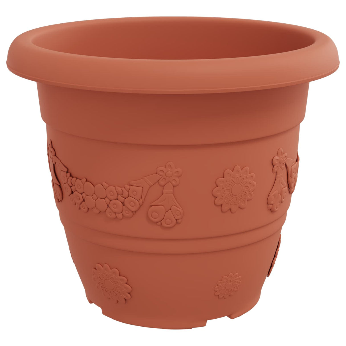Plant Pots 6 pcs Brick Red Ø 34 x 28 cm Plastic