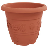 Plant Pots 6 pcs Brick Red Ø 34 x 28 cm Plastic