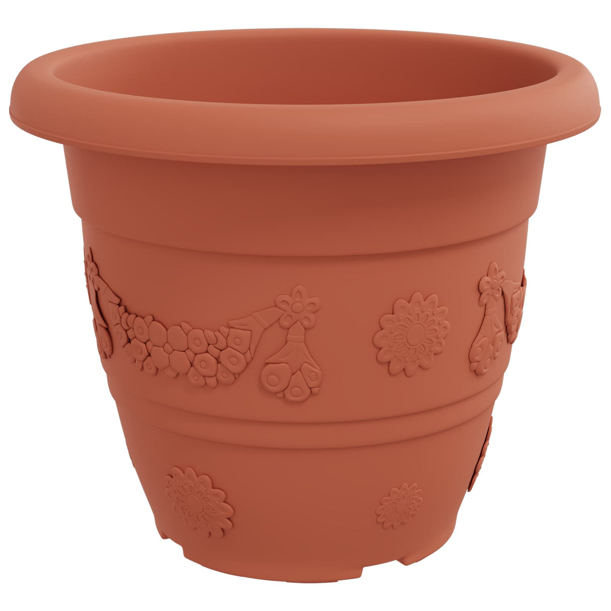 Plant Pots 6 pcs Brick Red Ø 39 x 32 cm Plastic