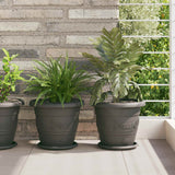 Plant Pots 6 pcs Black Ø 26 x 21.5 cm Plastic