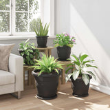 Plant Pots 6 pcs Black Ø 39 x 32 cm Plastic